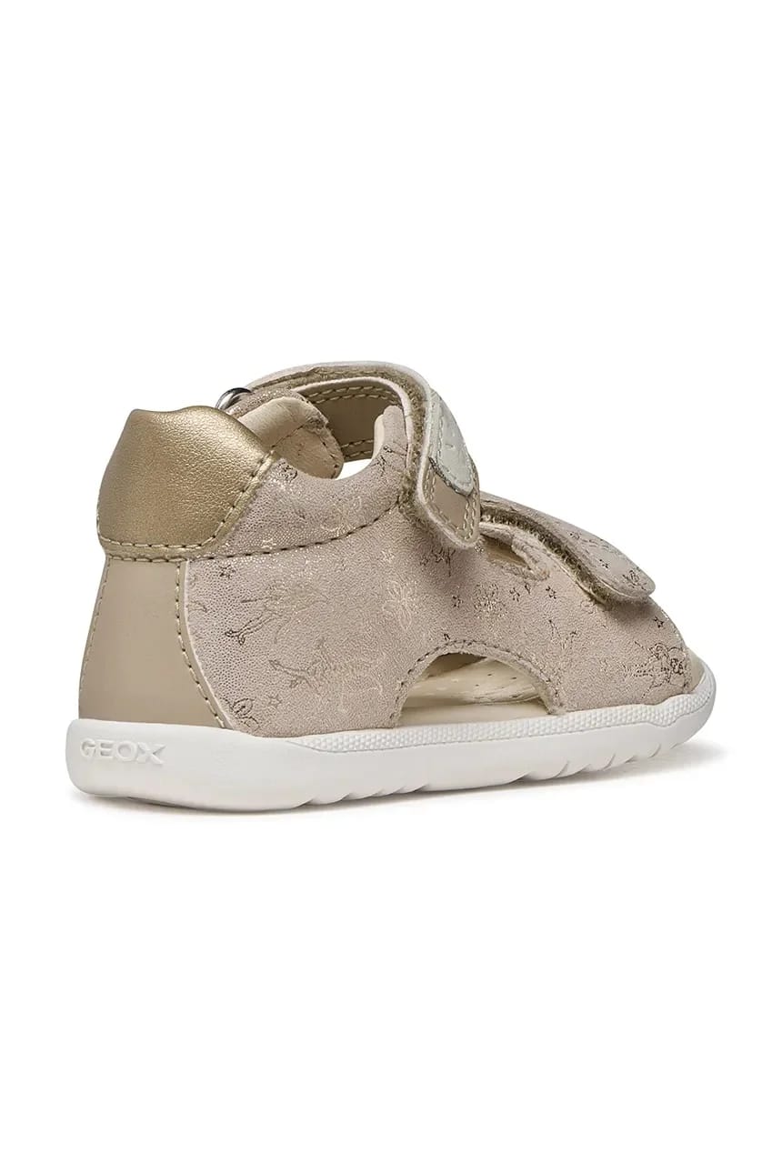Детские кожаные сандалии SANDAL MACCHIA золотые для девочек - фото 3