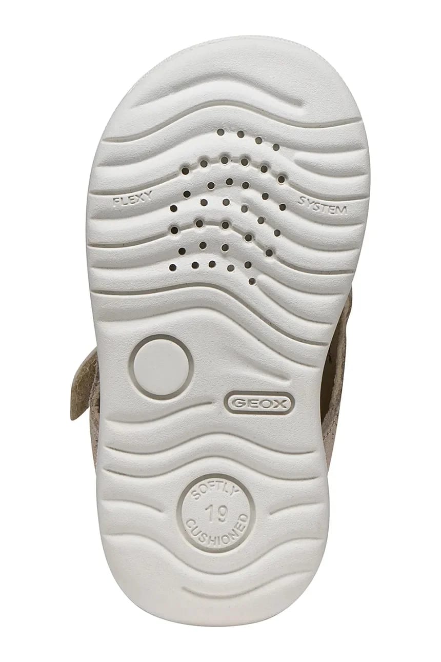 Детские кожаные сандалии SANDAL MACCHIA золотые для девочек - фото 6