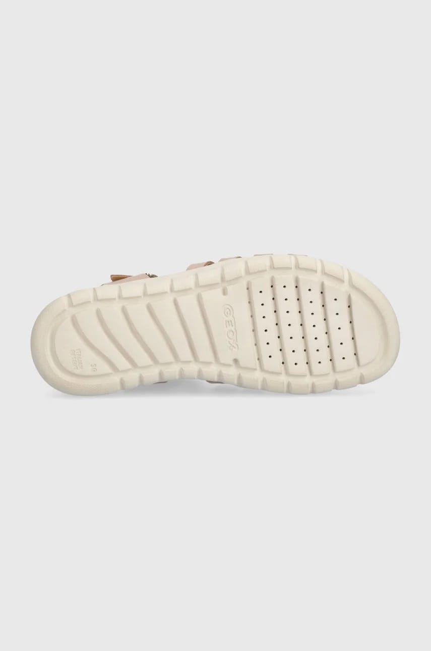 Детские кожаные сандалии SANDAL SOLEIMA золотые для девочек - фото 5