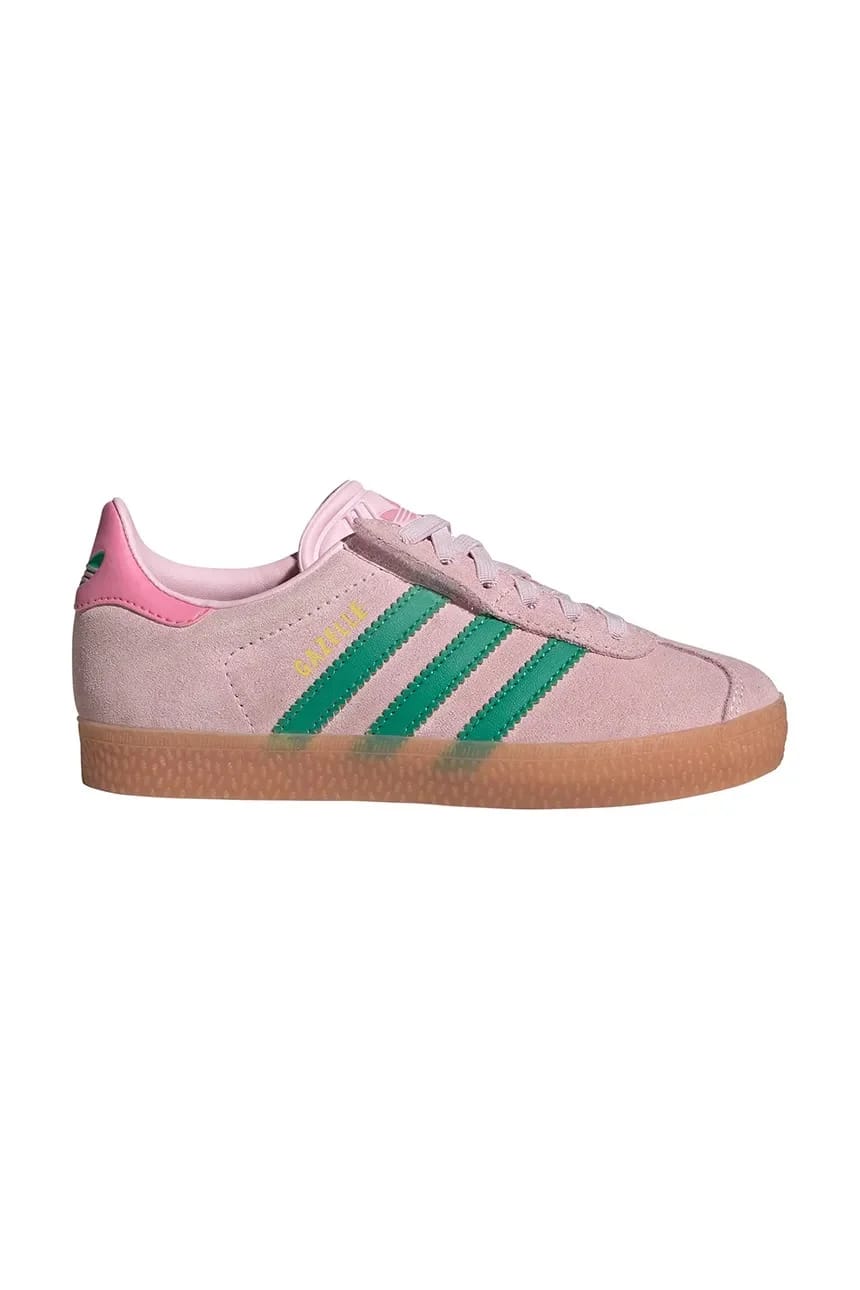 Детские замшевые кроссовки GAZELLE розовые для мальчиков