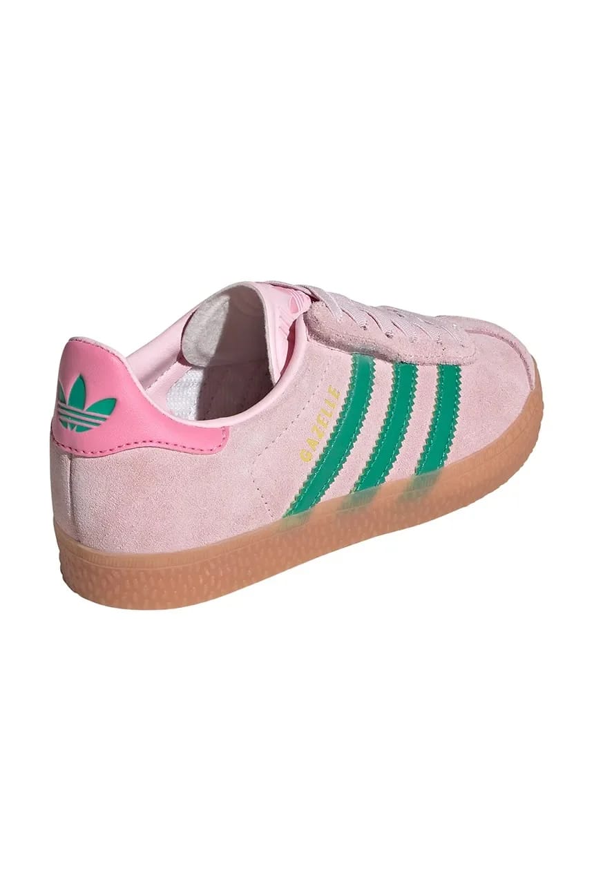 Детские замшевые кроссовки GAZELLE розовые для мальчиков - фото 3