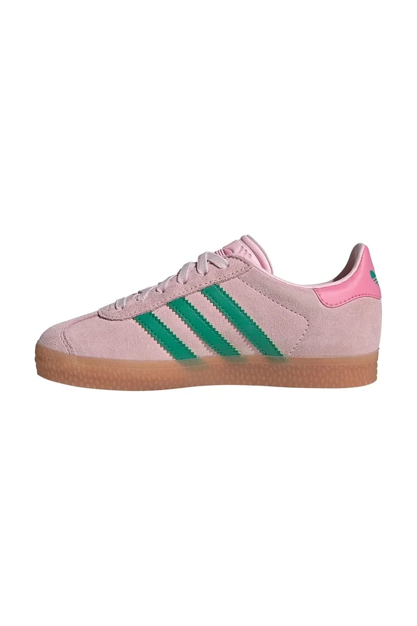 Детские замшевые кроссовки GAZELLE розовые для мальчиков - фото 4
