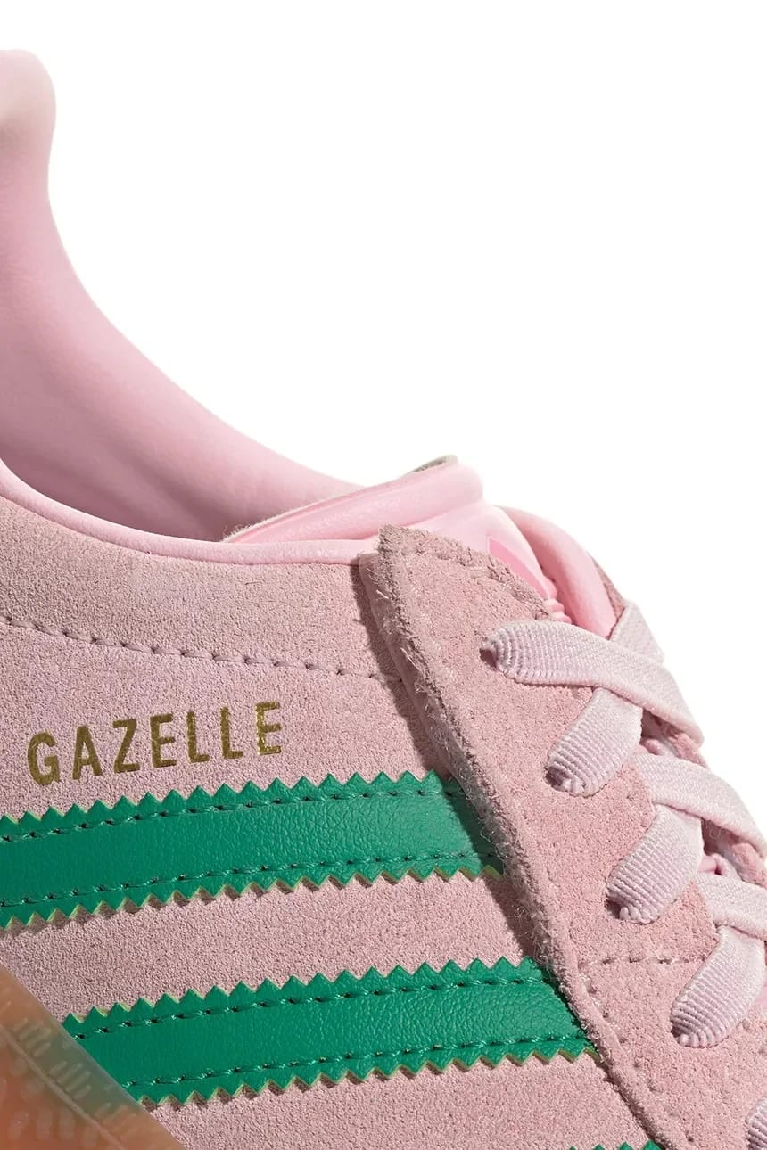 Детские замшевые кроссовки GAZELLE розовые для мальчиков - фото 8