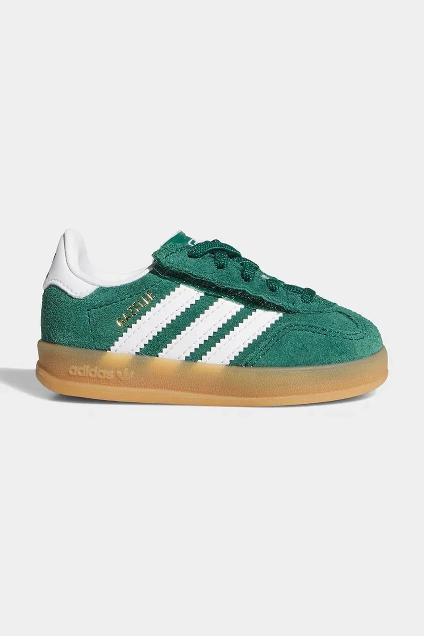 Детские кроссовки GAZELLE INDOOR зеленые для мальчиков