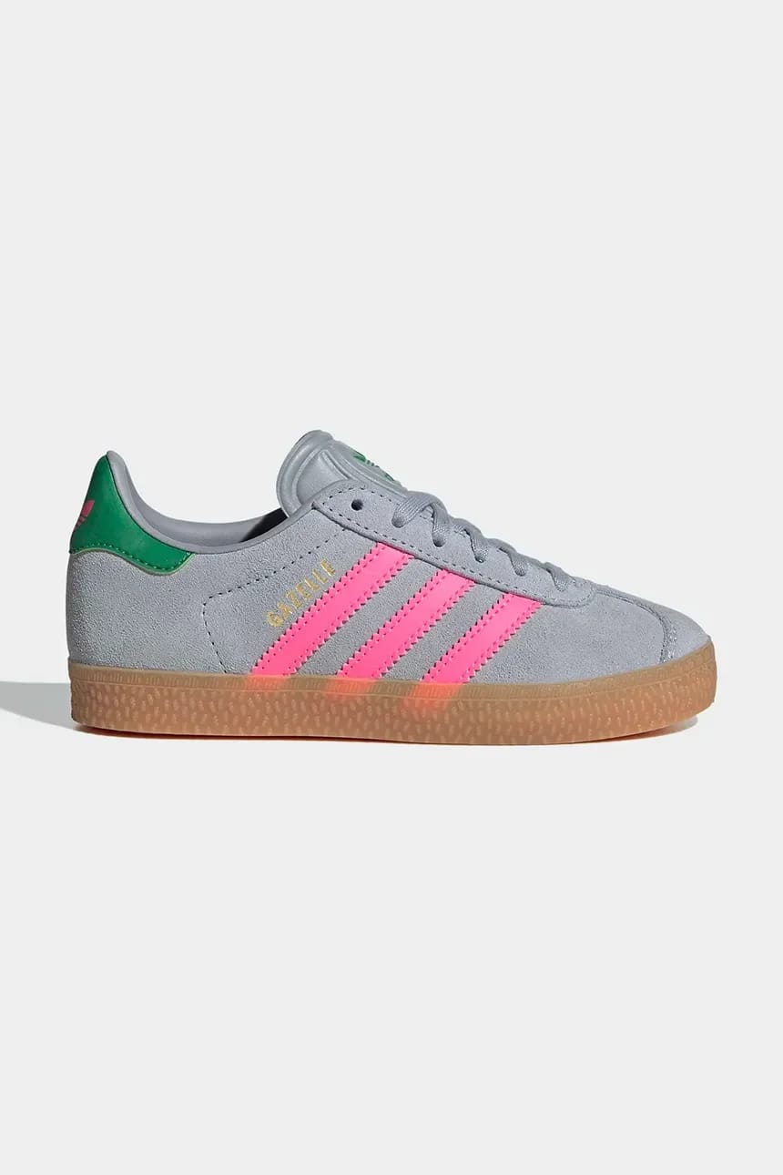 Детские замшевые кроссовки GAZELLE серые для мальчиков