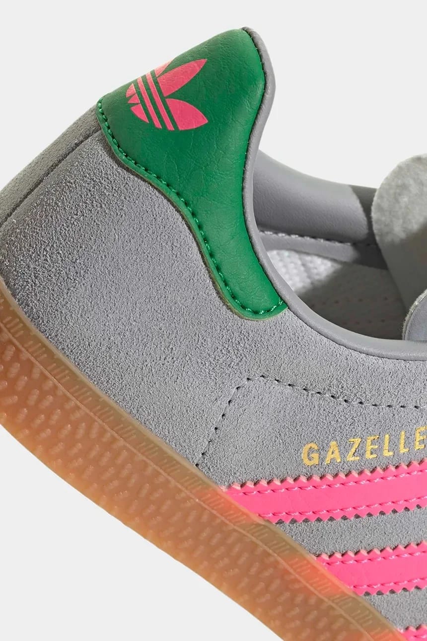 Детские замшевые кроссовки GAZELLE серые для мальчиков - фото 8