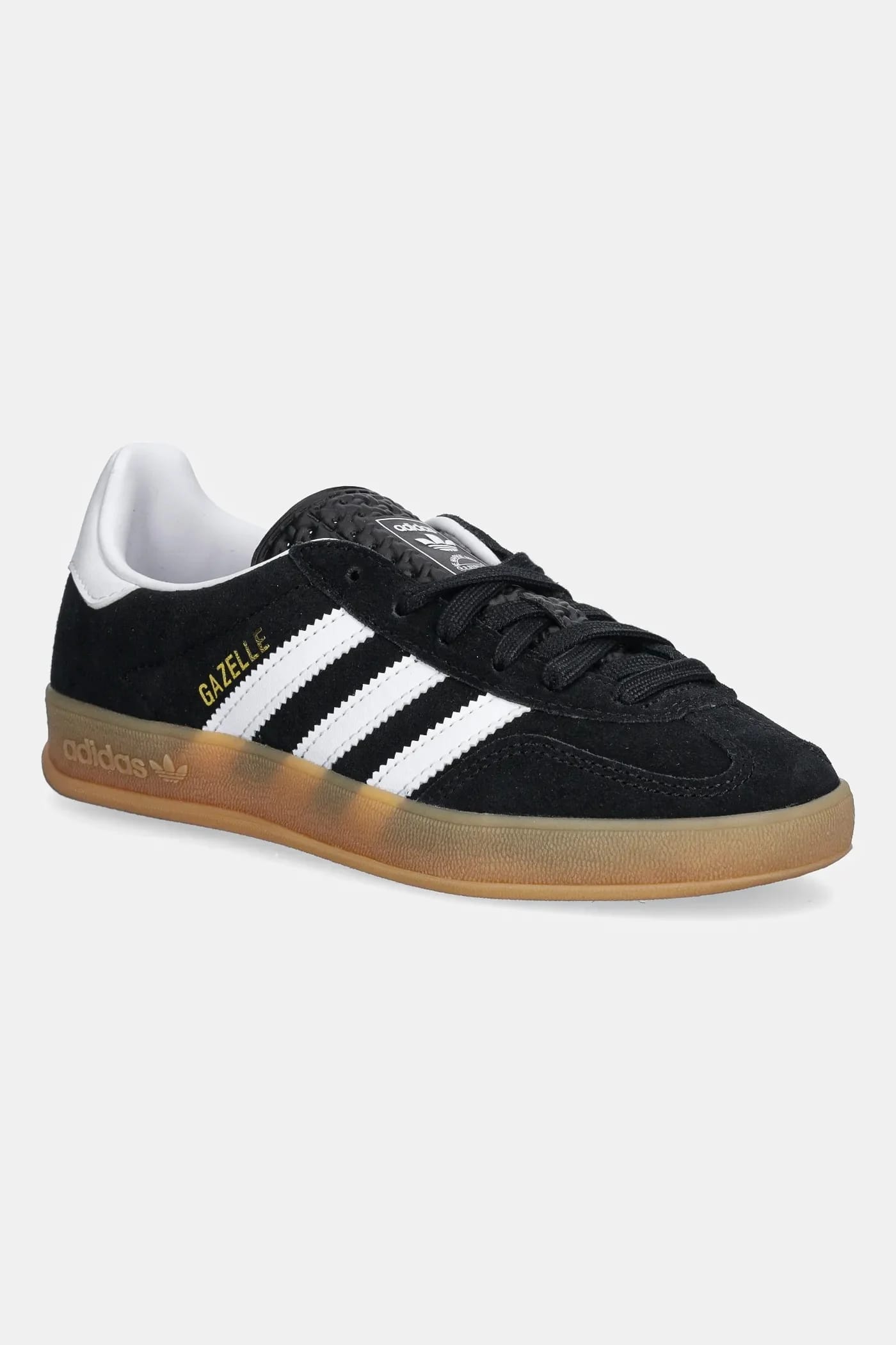 Детские замшевые кроссовки GAZELLE INDOOR черные для мальчиков