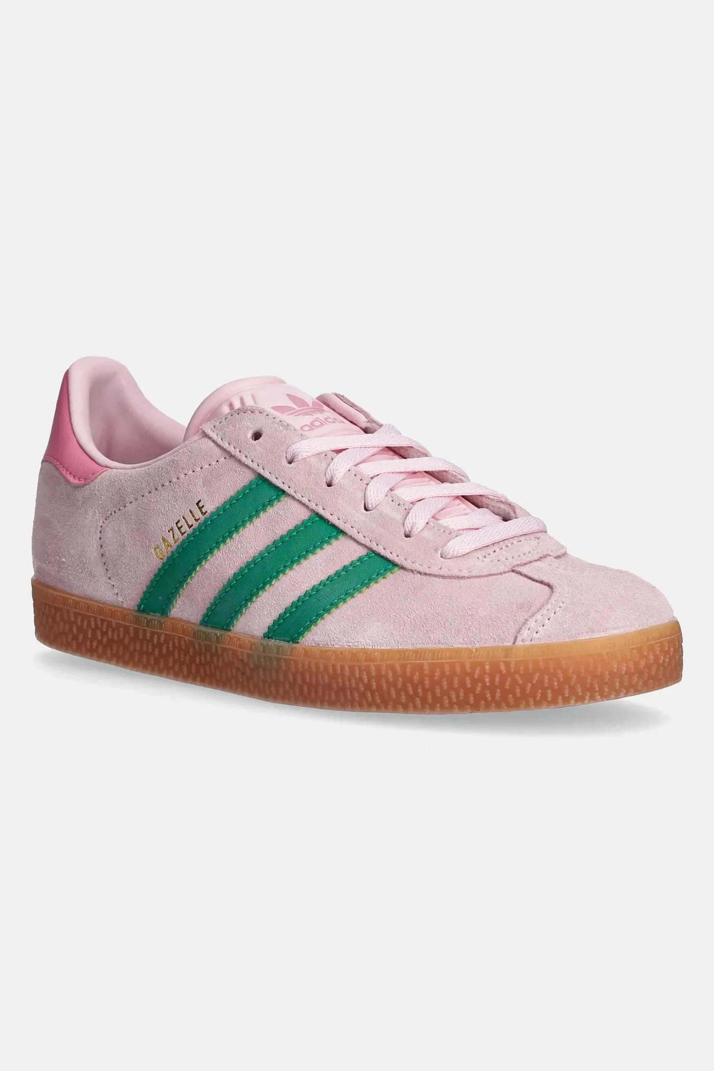 Детские замшевые кроссовки GAZELLE розовые для мальчиков