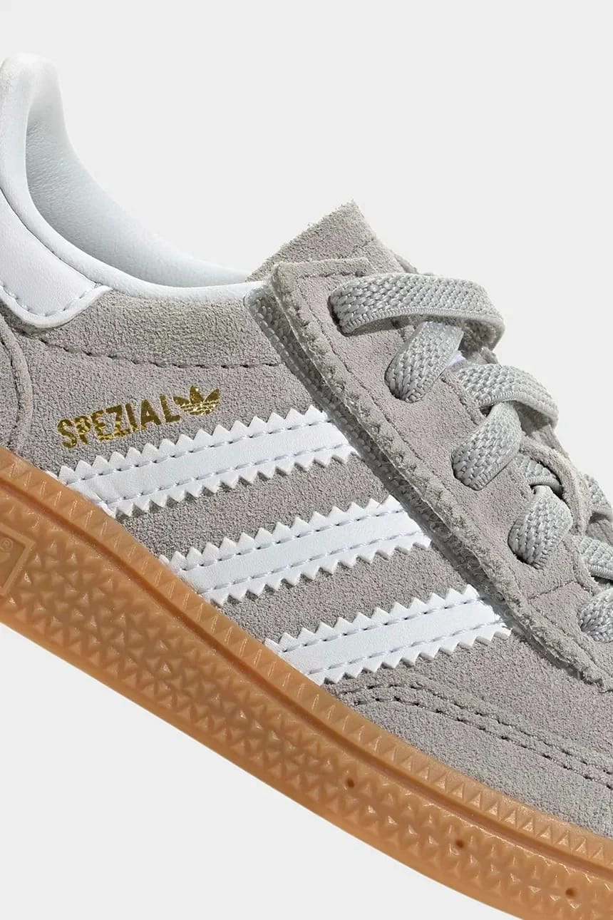 Детские замшевые кроссовки HANDBALL SPEZIAL серые для мальчиков - фото 8