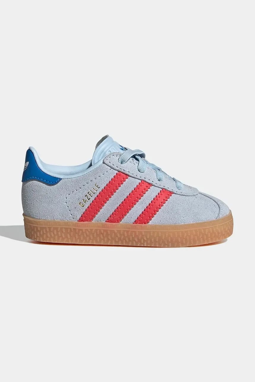 Детские замшевые кроссовки GAZELLE синие для мальчиков