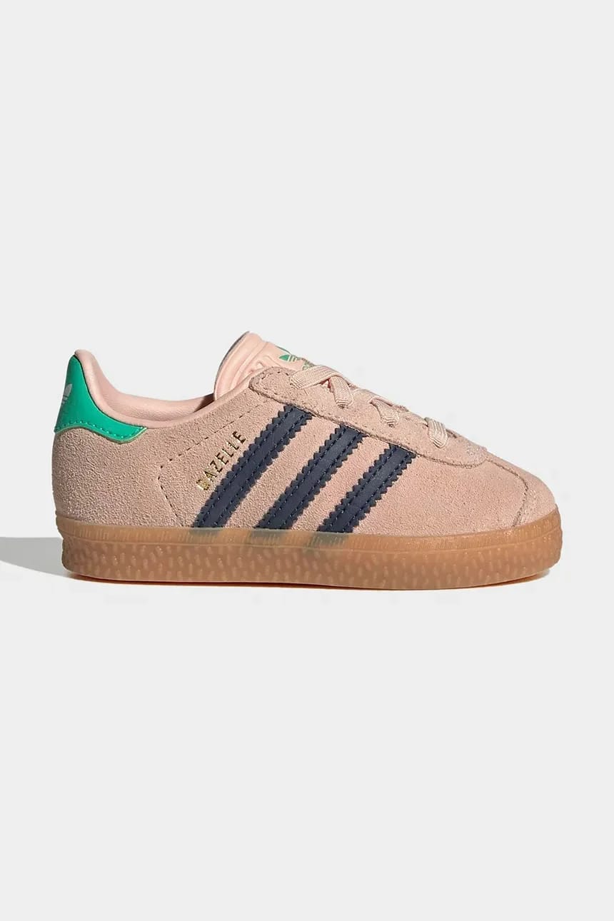Детские замшевые кроссовки GAZELLE розовые для мальчиков