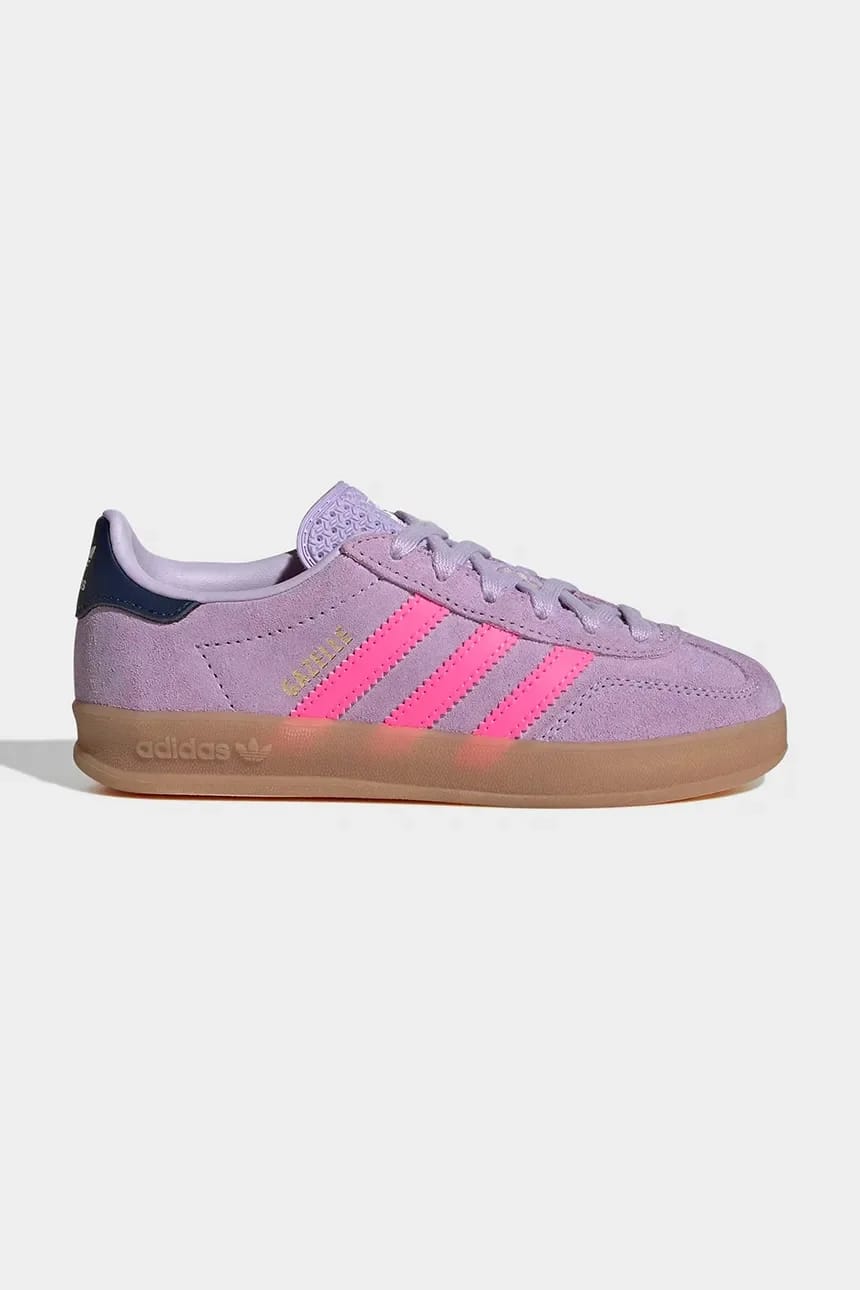 Детские кроссовки GAZELLE INDOOR фиолетовые для мальчиков