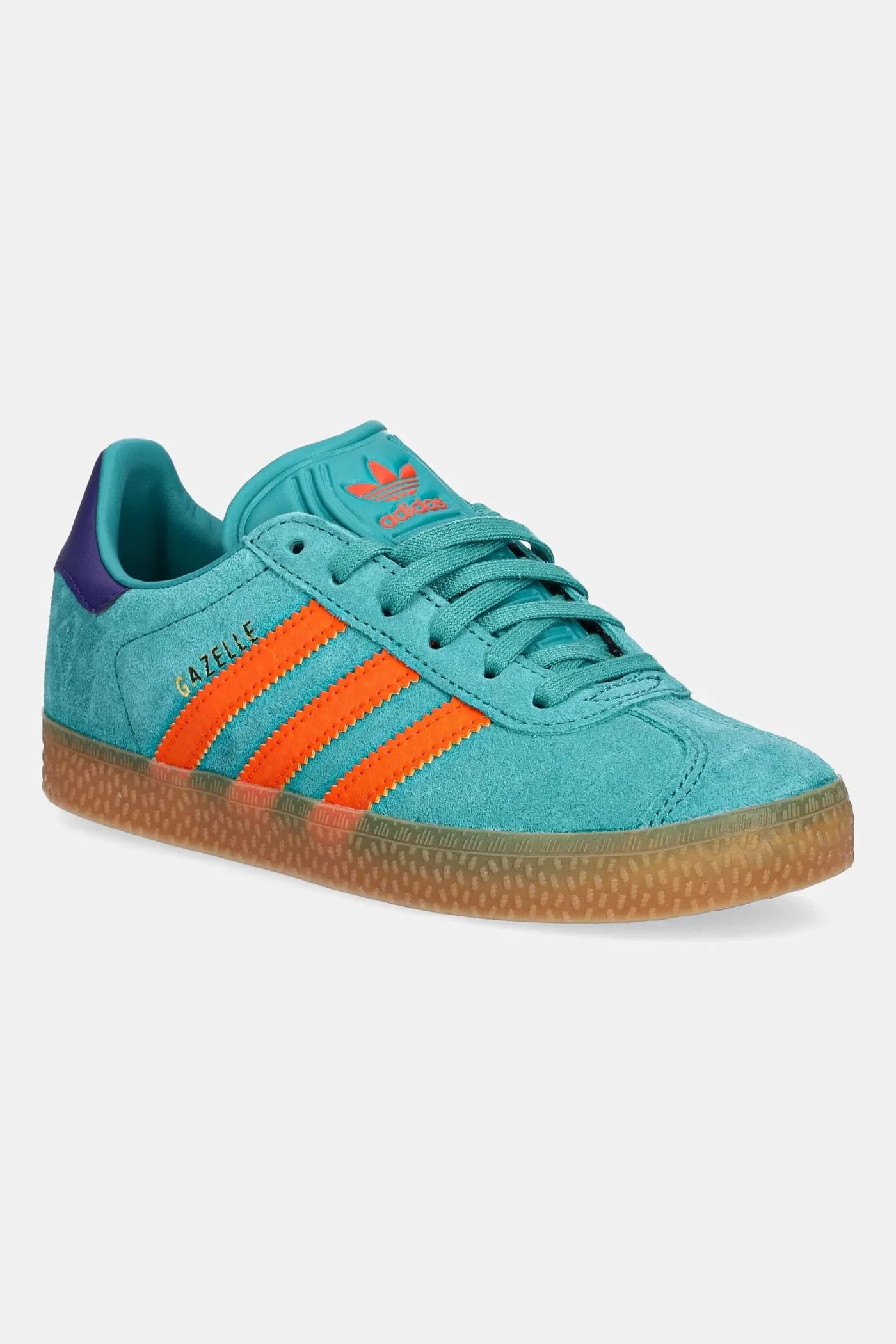 Детские замшевые кроссовки GAZELLE зеленые для мальчиков
