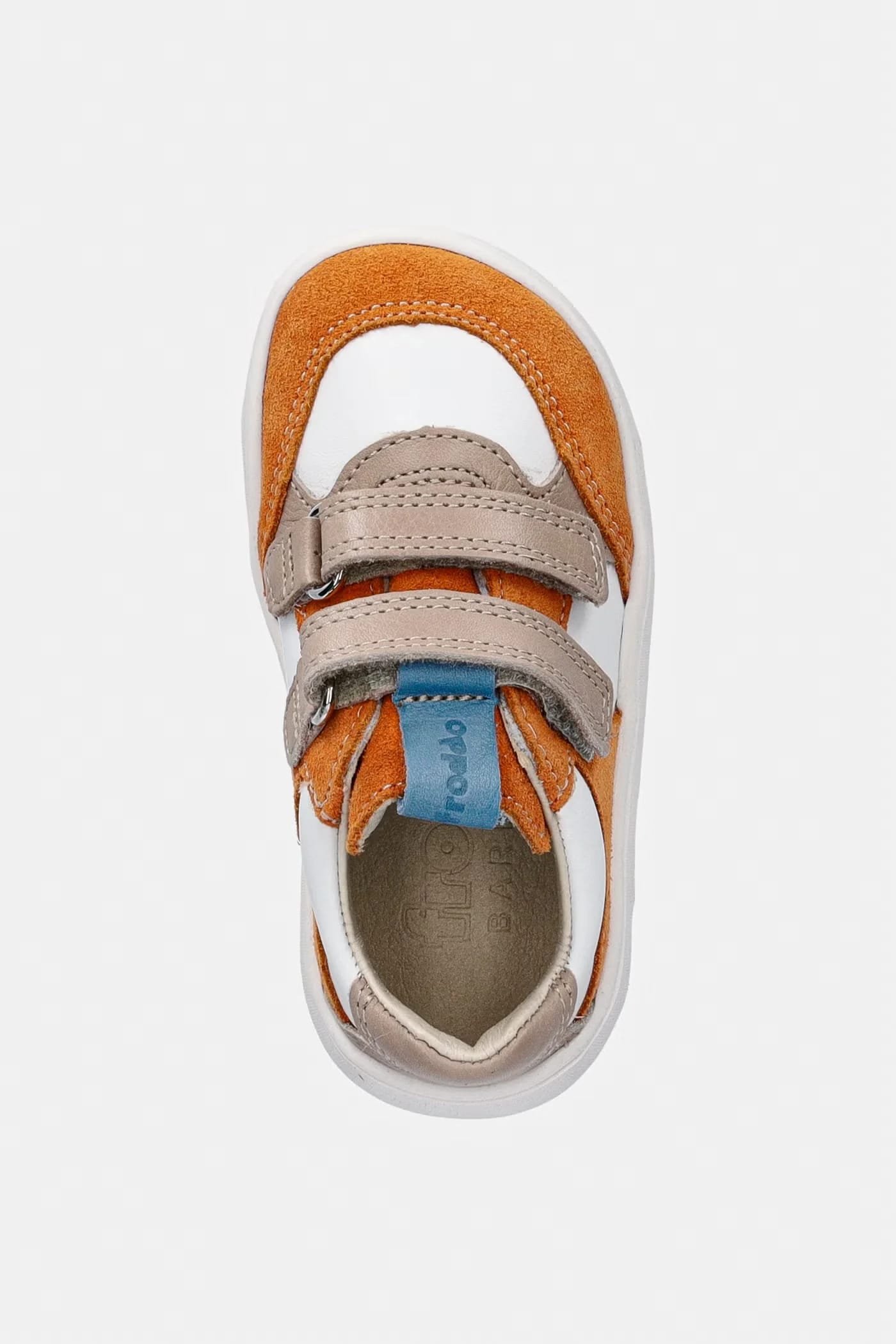 Детские кожаные кроссовки BAREFOOT ZERU SPRING апельсин для мальчиков - фото 4