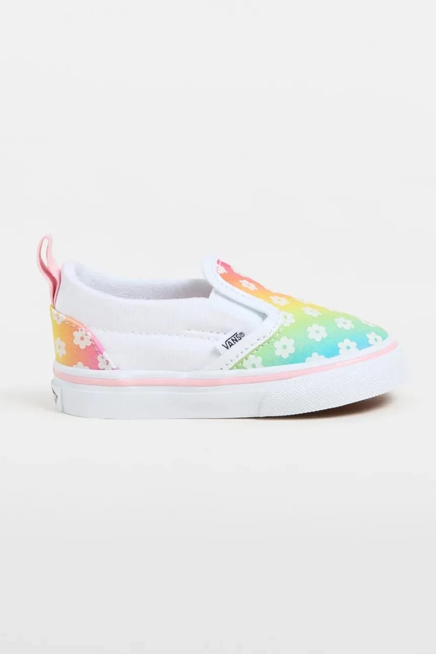 Детские кроссовки Slip-On V белые для девочек