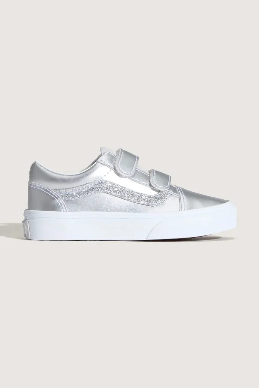 Детские кроссовки Old Skool V серебро для девочек