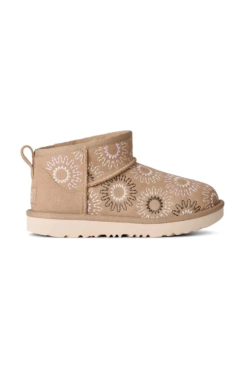 Детская замшевая зимняя обувь KIDS' CLASSIC ULTRA MINI SUN STITCH