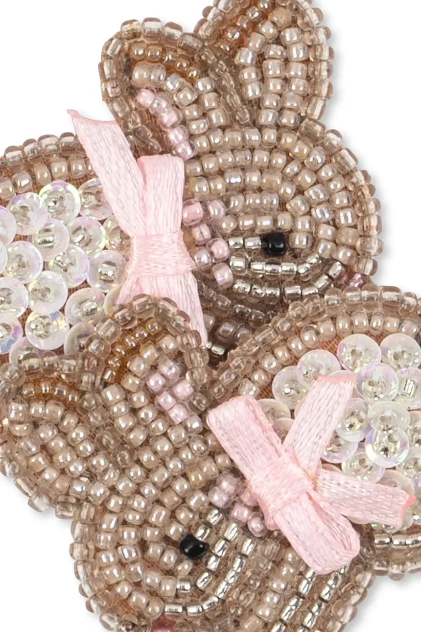 Детские заколки для волос BEADED BUNNY HAIR CLIPS 2 шт. - фото 4