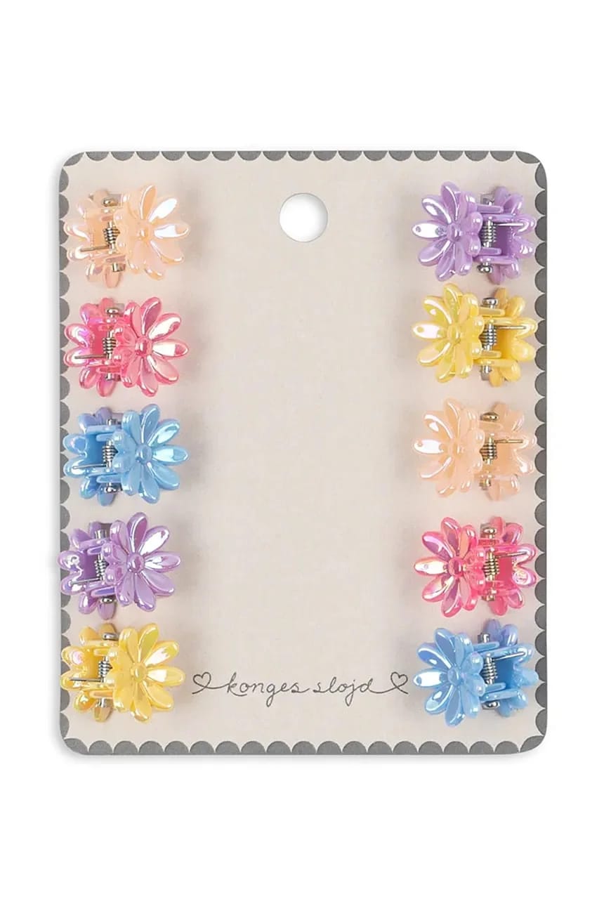 Детские заколки для волос MINI FLOWER HAIR CLAWS 10 шт. - фото 2