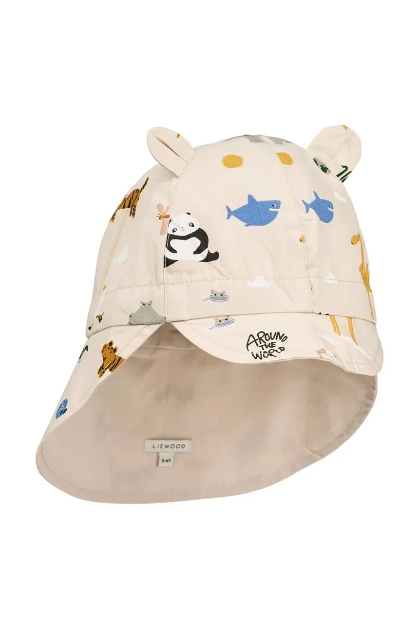 Детская хлопковая бейсболка Gorm Reversible Sun Hat With Ears