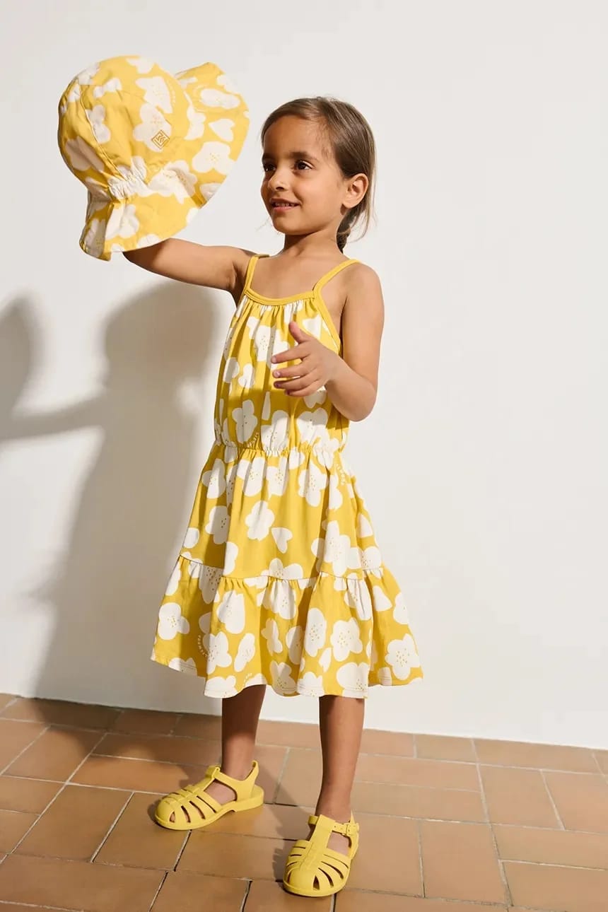 Детская двусторонняя хлопковая шапка Amelia Reversible Sun Hat - фото 5