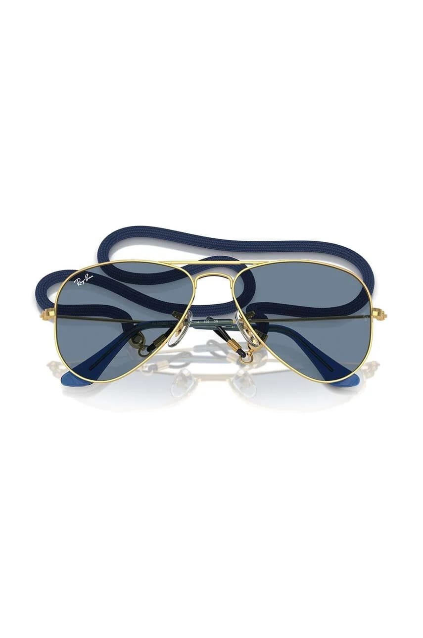 Детские солнцезащитные очки JUNIOR AVIATOR синие для мальчиков - фото 5