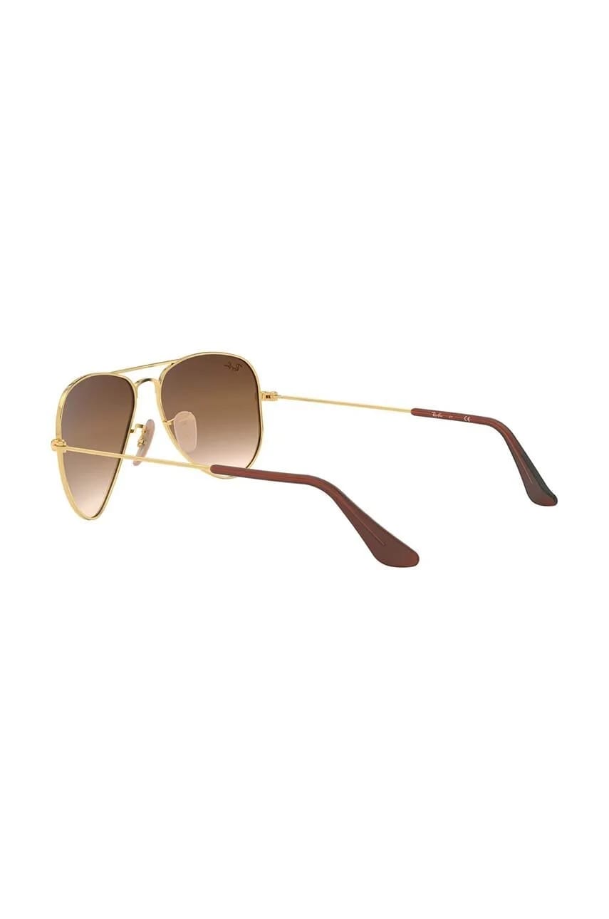 Детские солнцезащитные очки JUNIOR AVIATOR коричневые для мальчиков - фото 5