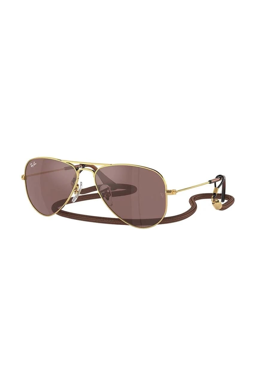 Детские солнцезащитные очки JUNIOR AVIATOR коричневые для мальчиков