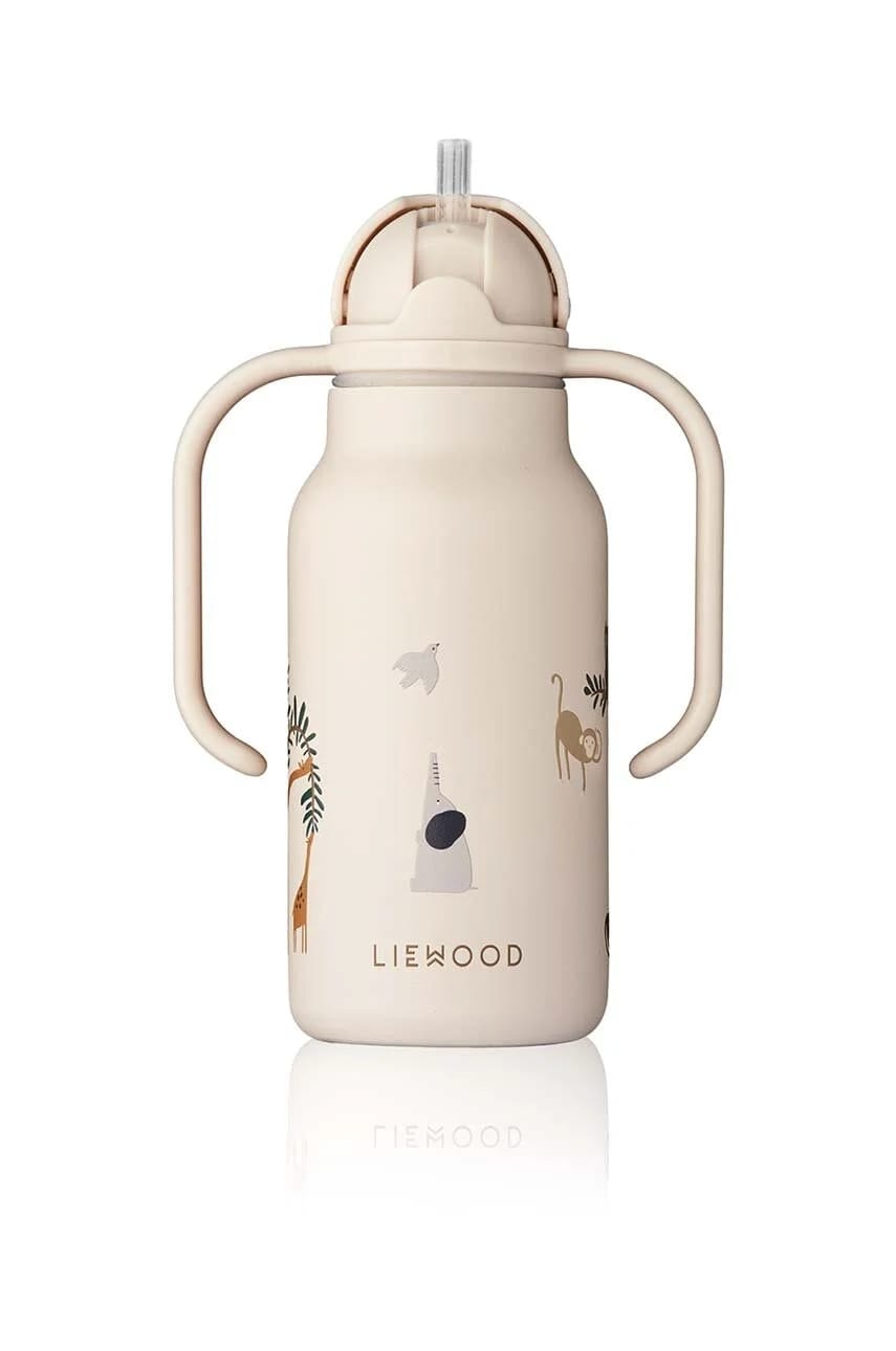 Термобутылка детская Kimmie Water Bottle 250 мл бежевый для мальчиков - фото 2