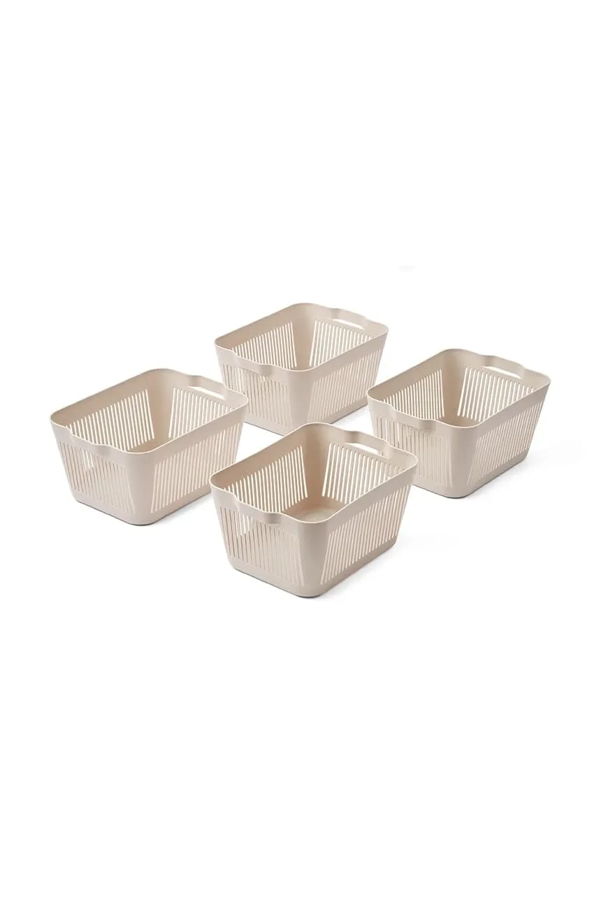 Контейнер для хранения Makeeva 14,5 x 21,5 x 30 см Корзина S 4 шт.