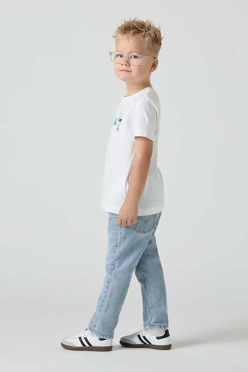 Детские джинсы 512 SLIM TAPER JEANS синие для мальчиков - фото 8