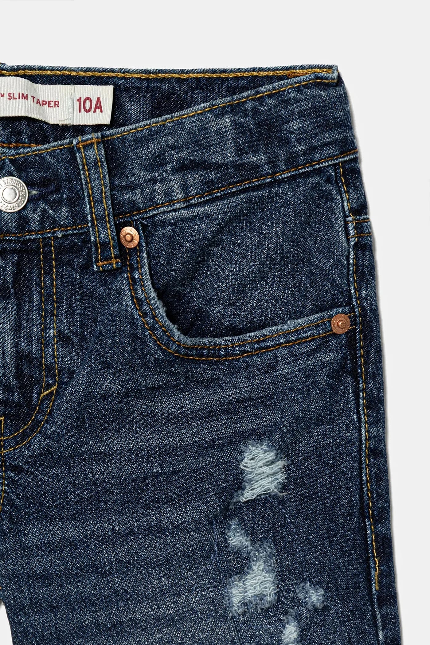Детские джинсы 512 SLIM TAPER JEANS синие для мальчиков - фото 3