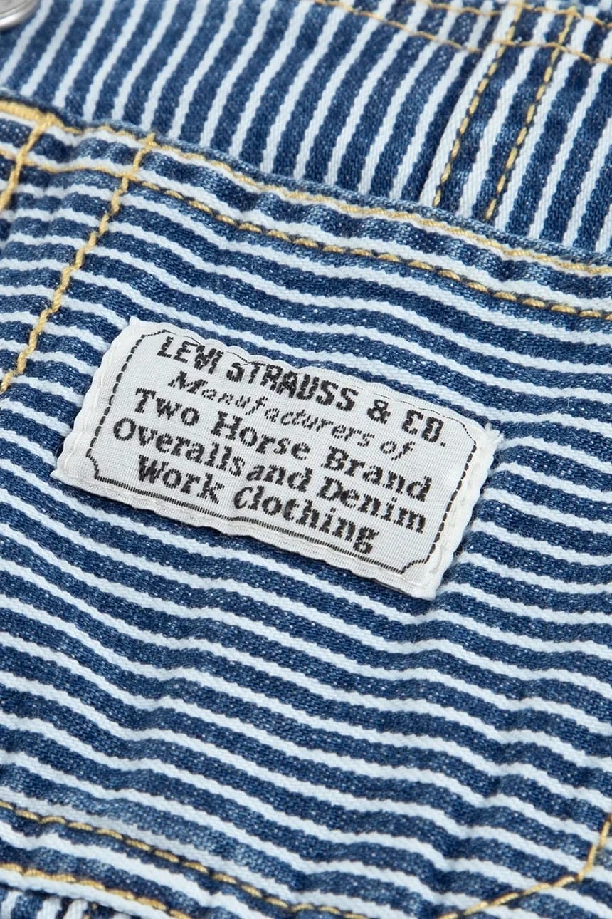 Детский джинсовый комбинезон RAILROAD STRIPE COVERALL - фото 4