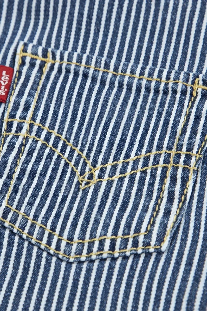 Детский джинсовый комбинезон RAILROAD STRIPE COVERALL - фото 5