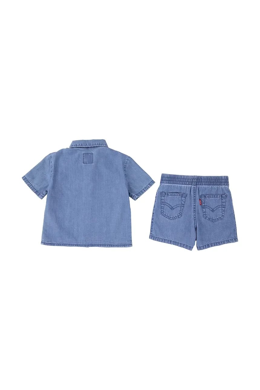 Комплект из детского хлопка WESTERN LT WT DENIM SHORT - фото 2