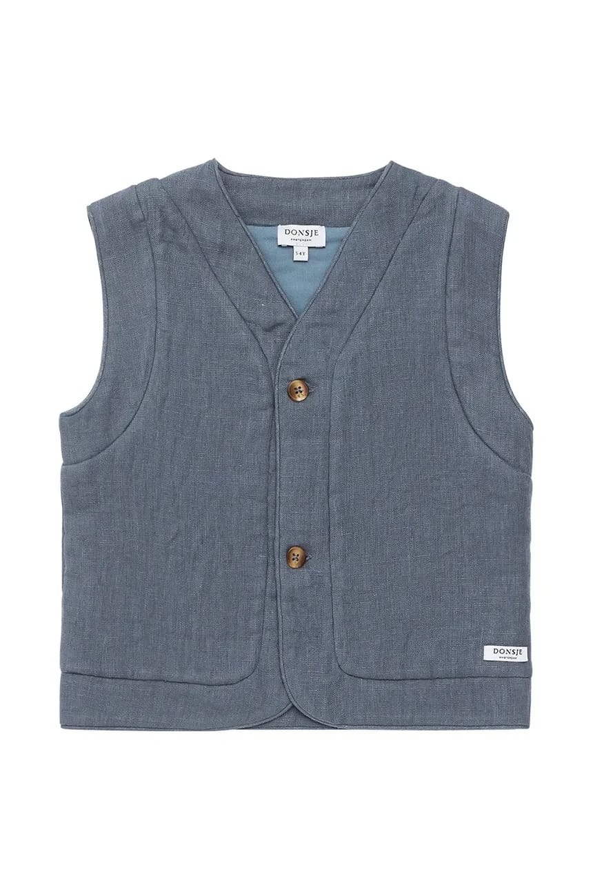 Детский льняной жилет Larsel Linen Gilet Groom - фото 2