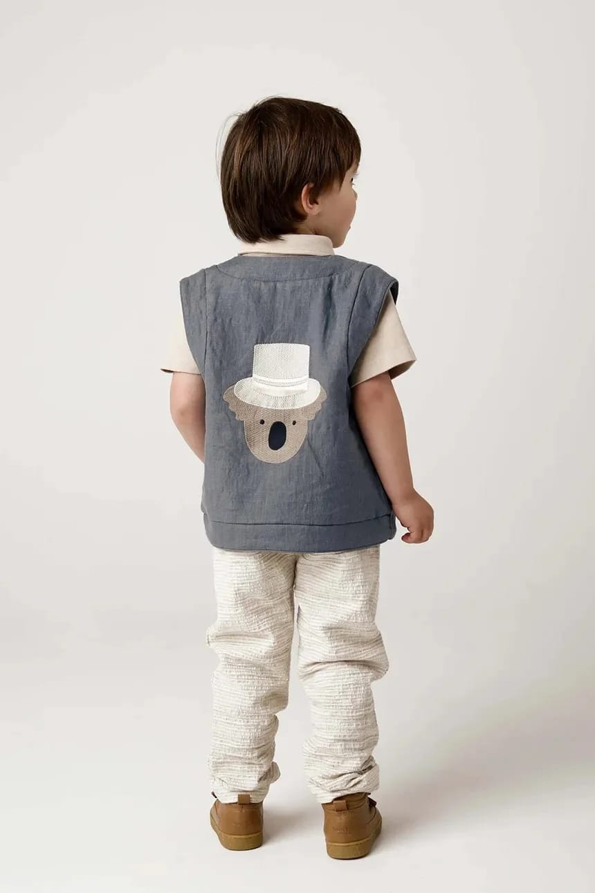 Детский льняной жилет Larsel Linen Gilet Groom - фото 6