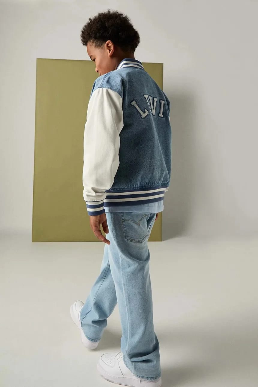 Детская джинсовая куртка DENIM BOMBER JACKET - фото 9