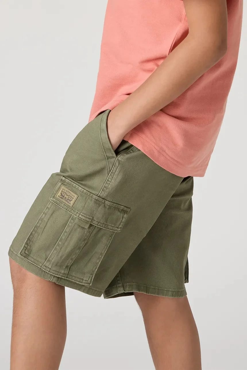 TRADITIONAL CARGO SHORTS детские шорты зеленые для мальчиков - фото 8