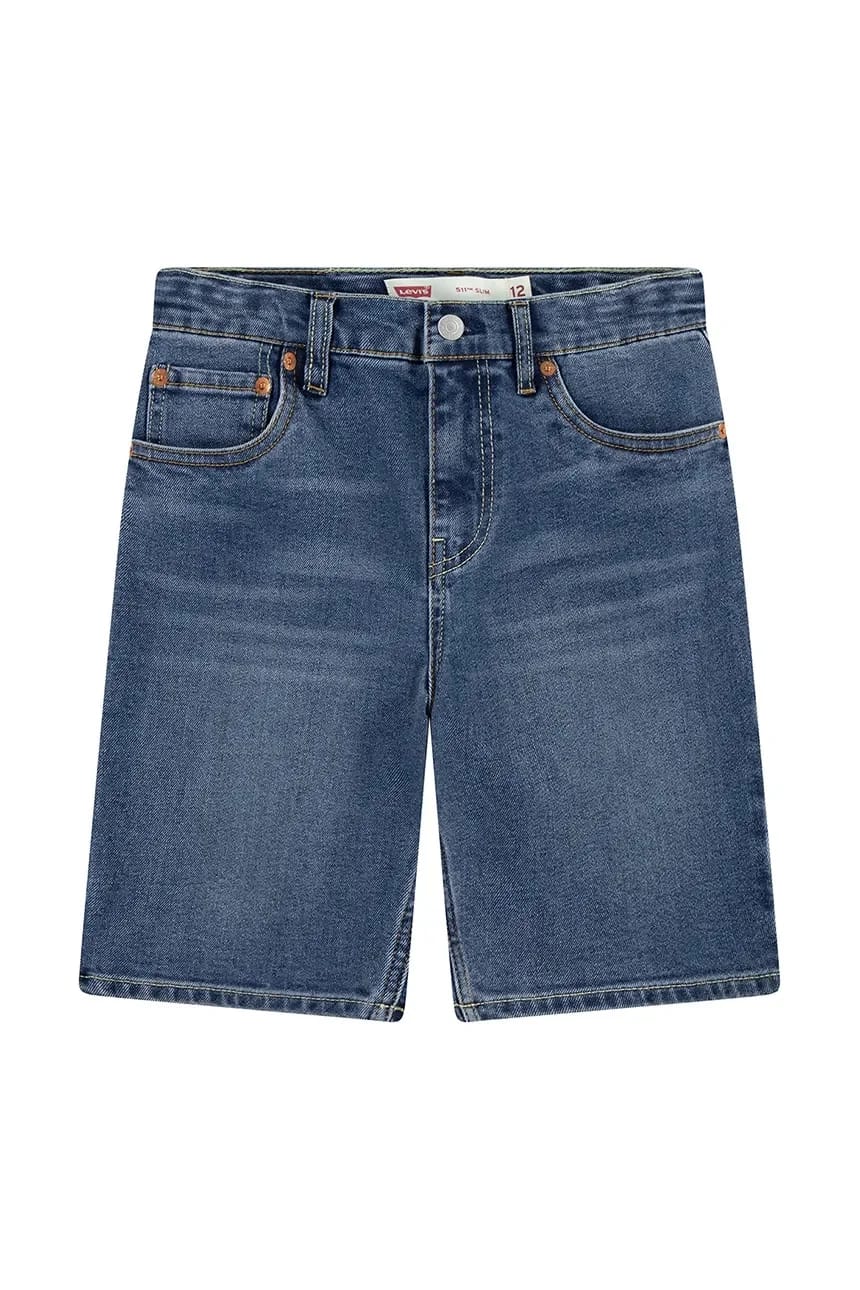 Детские джинсовые шорты NEW 511 SLIM FIT DENIM SHORT синие для мальчиков - фото 2
