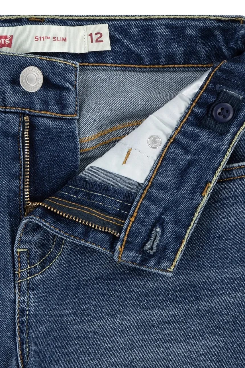 Детские джинсовые шорты NEW 511 SLIM FIT DENIM SHORT синие для мальчиков - фото 5