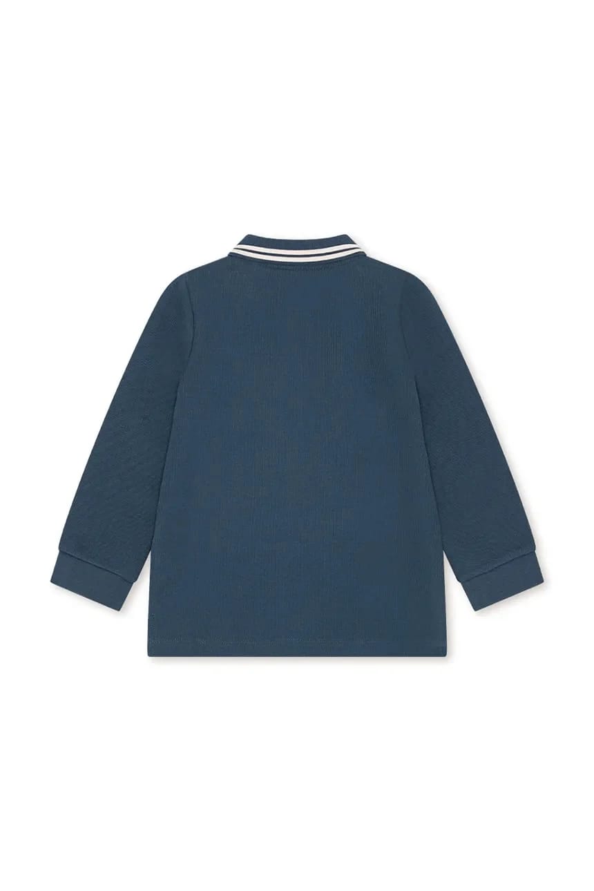 Детская хлопковая рубашка с длинным рукавом FLORIAN LS POLO GOTS - фото 2