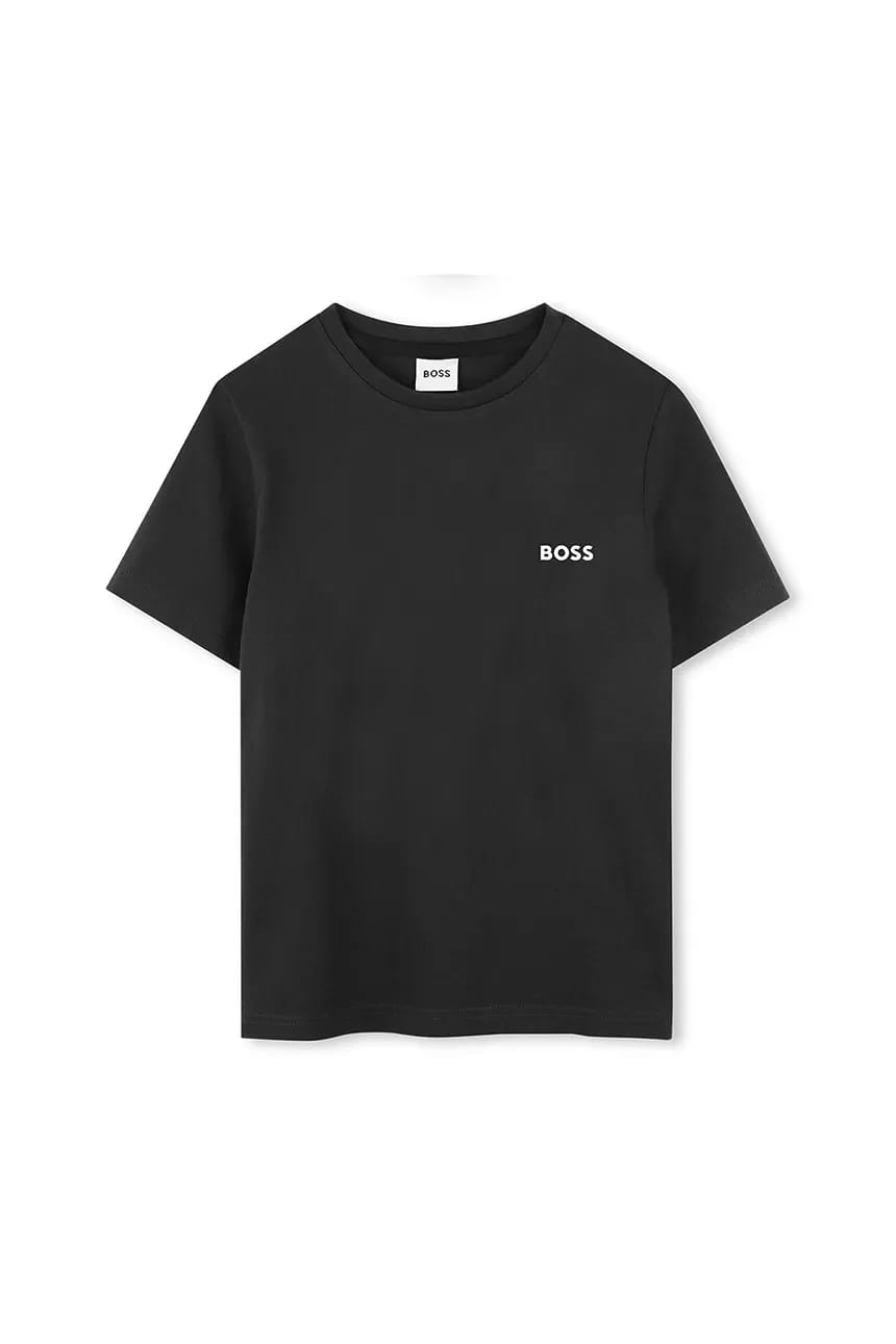Детские хлопковые футболки, 2 пары черный для мальчиков - фото 3