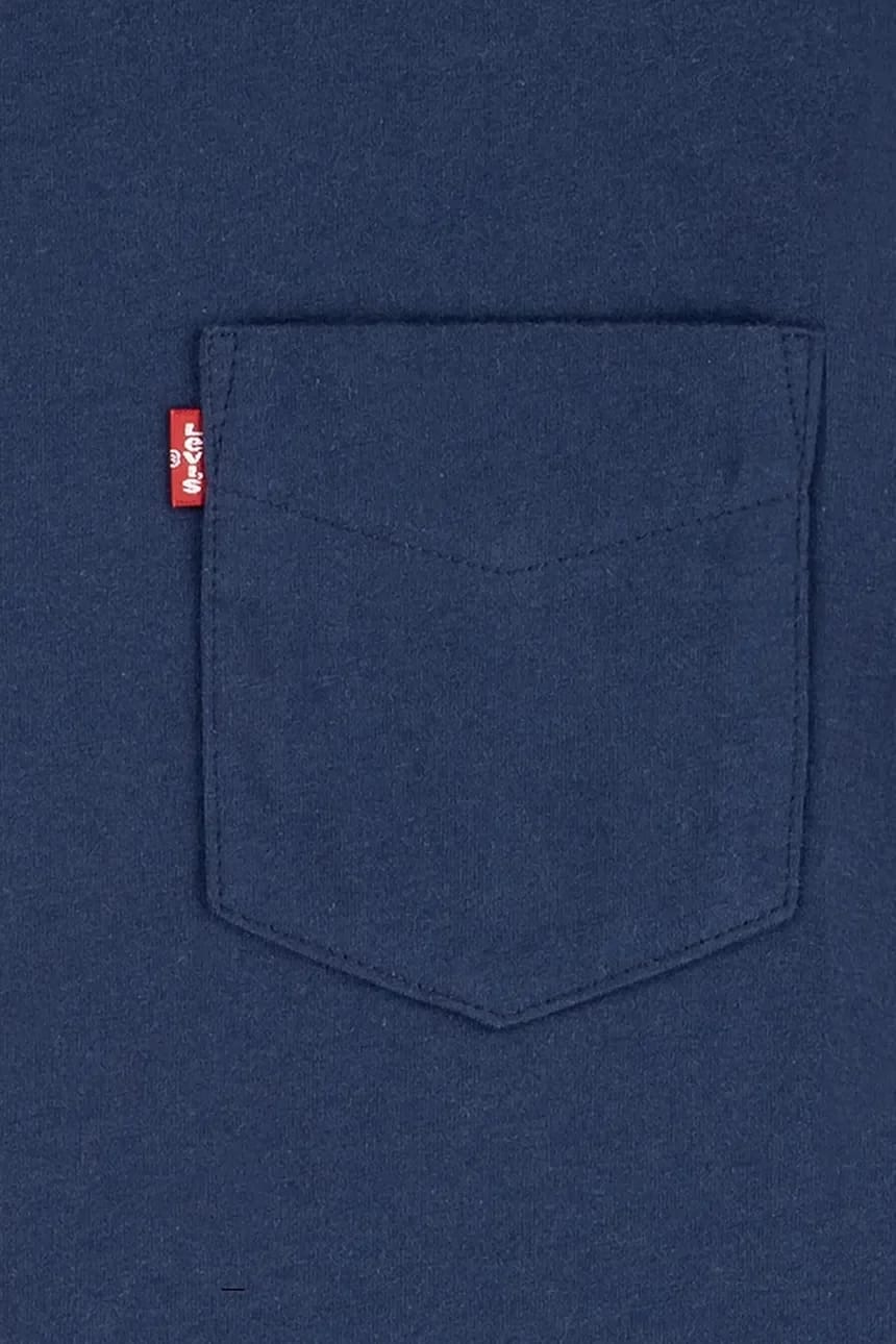 Детская хлопковая футболка SUNSET POCKET TEE военно-морской для мальчиков - фото 3