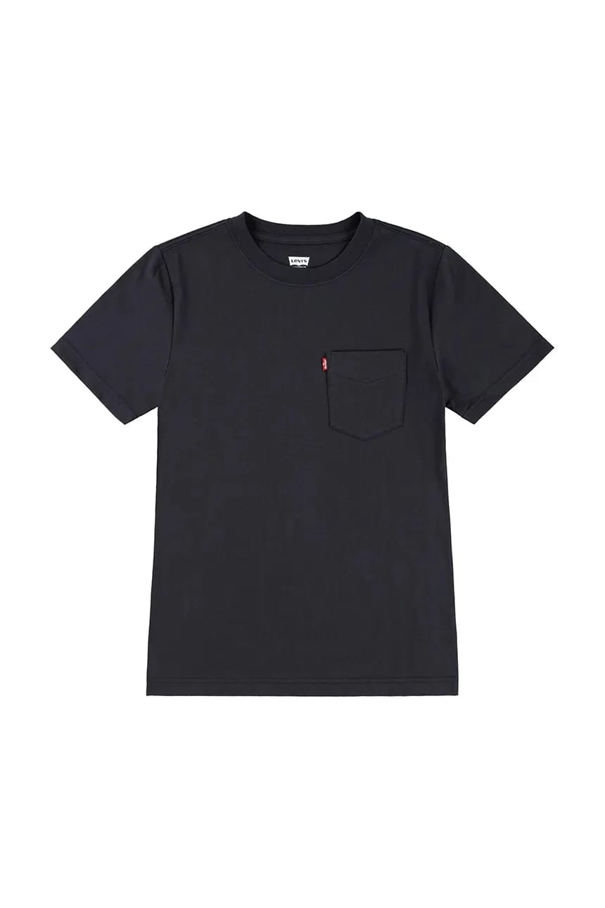 Детская хлопковая футболка SUNSET POCKET TEE черная для мальчиков