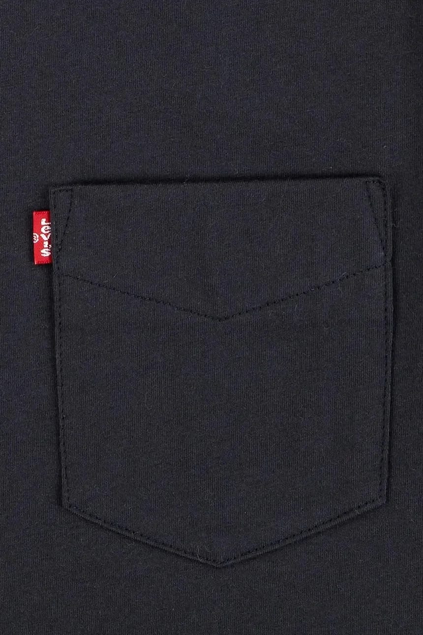 Детская хлопковая футболка SUNSET POCKET TEE черная для мальчиков - фото 3