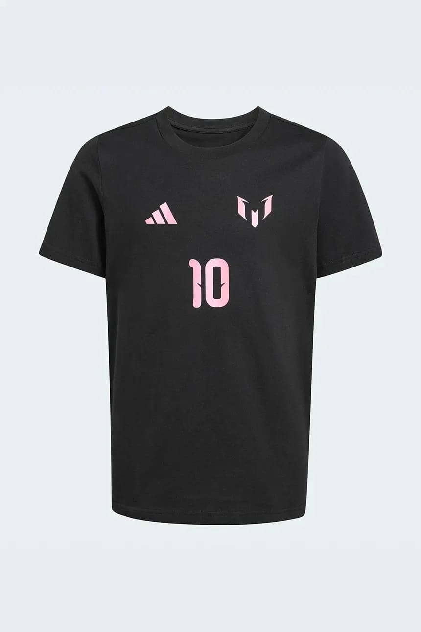 Детская хлопковая футболка MESSI черная для мальчиков - фото 2