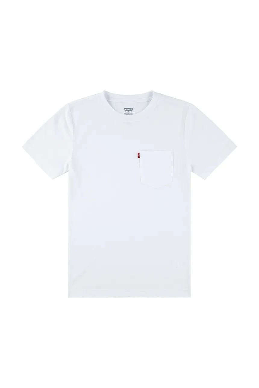 Детская хлопковая футболка SUNSET POCKET TEE белая для мальчиков