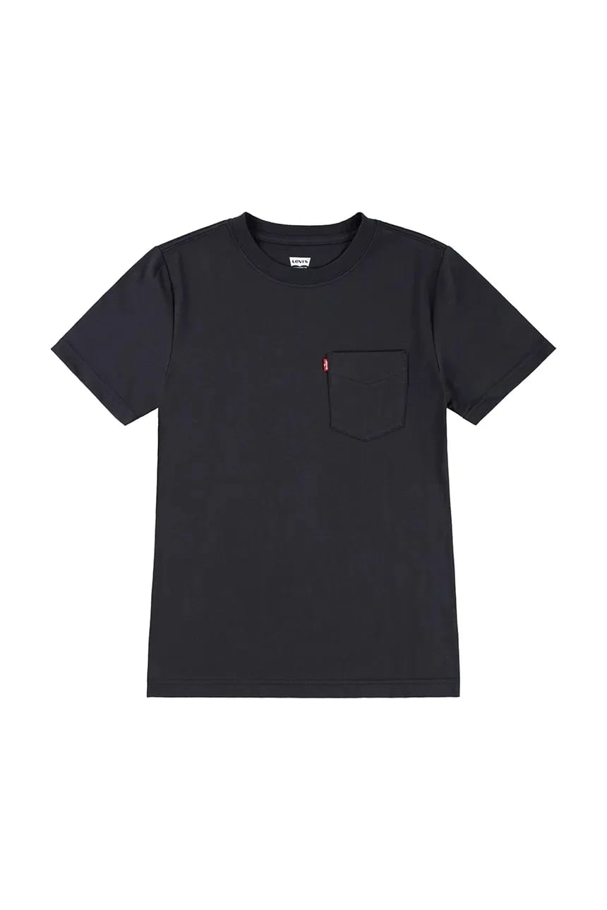Детская хлопковая футболка SUNSET POCKET TEE черная для мальчиков