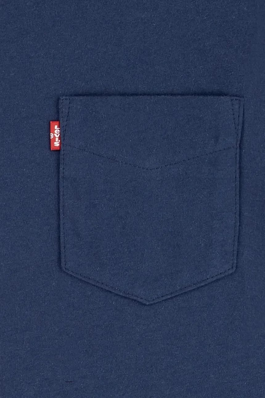 Детская хлопковая футболка SUNSET POCKET TEE военно-морской для мальчиков - фото 3